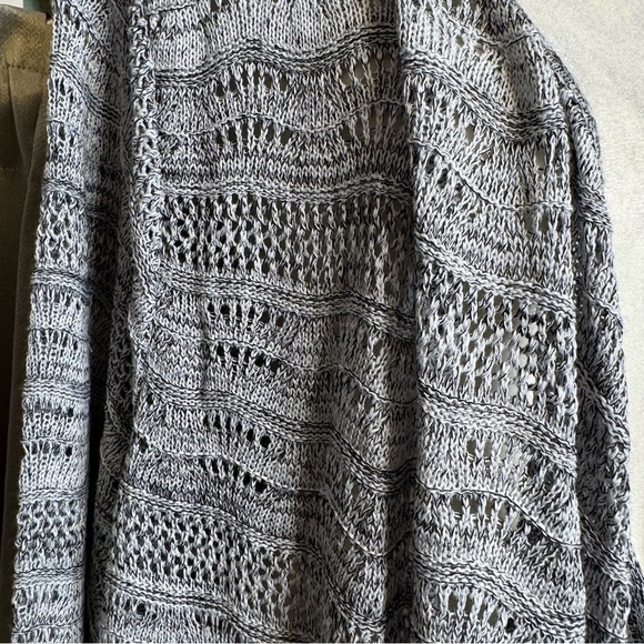 Catherines Cozy Gray Knit Cardigan Sweater 3X - Picture 4 of 8